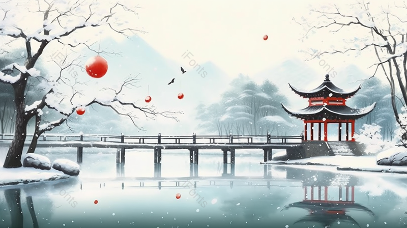 断古传统中国风雪天水墨画背背景,插画/手绘图,插画/手绘图库,插画/手绘图下载,插画/手绘